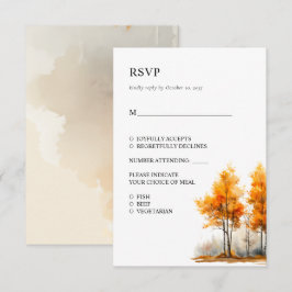 Fall Wedding RSVP-kaart RSVP Kaartje