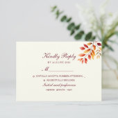 Fall Wedding RSVP Kaartje (Staand voorkant)