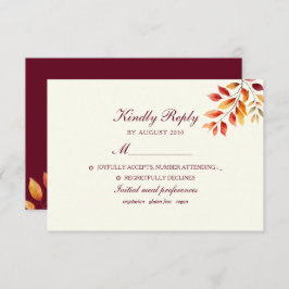 Fall Wedding RSVP Kaartje