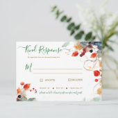 Fall Wedding RSVP Kaartje (Staand voorkant)