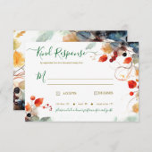 Fall Wedding RSVP Kaartje (Voorkant / Achterkant)