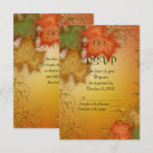Fall Wedding RSVP-reactiekaart RSVP Kaartje (Voorkant / Achterkant)