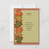 Fall Wedding RSVP-reactiekaart RSVP Kaartje (Achterkant)