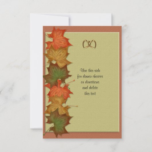 Fall Wedding RSVP-reactiekaart RSVP Kaartje (Achterkant)