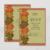 Fall Wedding RSVP-reactiekaart RSVP Kaartje (Voorkant / Achterkant)