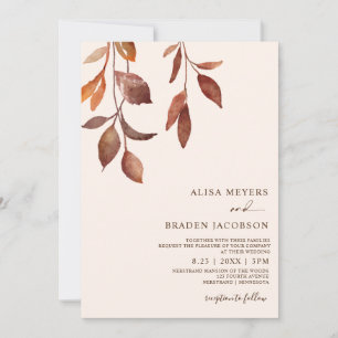 Fall Wedding Rust Autumn Colors Leaves Foliage Kaart