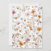 Fall Wedding Rustiek Eenvoudige Waterverf Kaart (Achterkant)