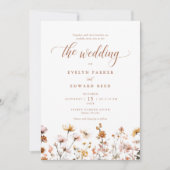 Fall Wedding Rustieke Bloemen Kaart (Voorkant)