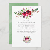 Fall Wedding Shower Floral Uitnodiging (Voorkant / Achterkant)