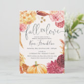 FALL Wedding Shower-uitnodiging, HERFST Vrijgezell Aankondiging (Staand voorkant)