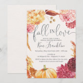 FALL Wedding Shower-uitnodiging, HERFST Vrijgezell Aankondiging (Voorkant / Achterkant)