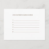 Fall Wedding Song Request RSVP Invitation Briefkaa Uitnodiging Briefkaart (Voorkant)