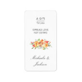 Fall Wedding Spread Love Not Germs Hand Sanitizer Etiket (Voorkant)