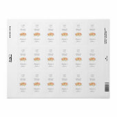 Fall Wedding Spread Love Not Germs Hand Sanitizer Etiket (Full Sheet)