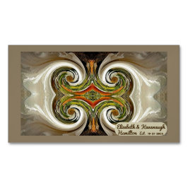 "Fall Wedding Table Favor" Visitekaartje magneet