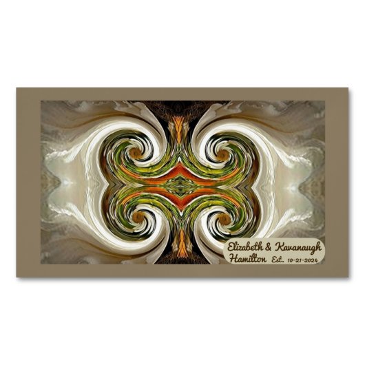 "Fall Wedding Table Favor" Visitekaartje magneet (Voorkant)