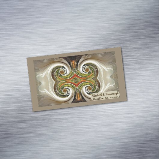 "Fall Wedding Table Favor" Visitekaartje magneet (Voorbeeld)