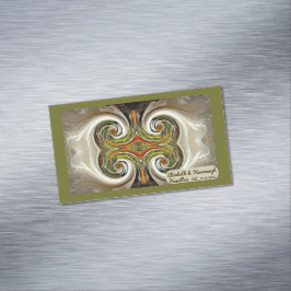 "Fall Wedding Table Favor" Visitekaartje magneet