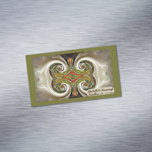 "Fall Wedding Table Favor" Visitekaartje magneet (Voorbeeld)