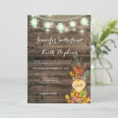 Fall Wedding Uitnodiging (Staand voorkant)