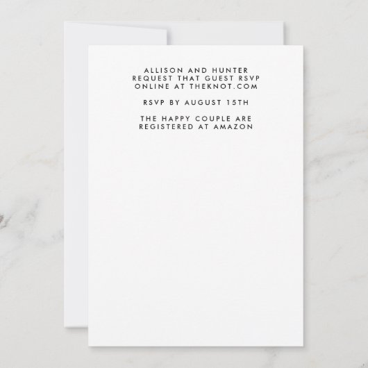 Fall Wedding Uitnodiging (Achterkant)