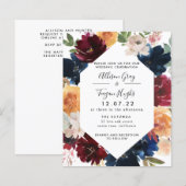 Fall Wedding Uitnodiging | Begroting (Voorkant / Achterkant)