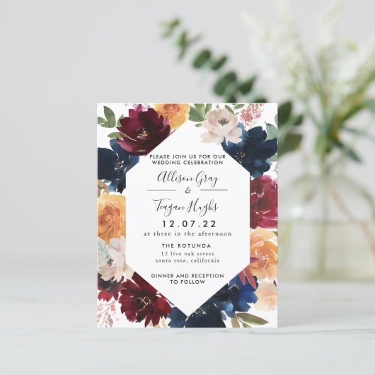 Fall Wedding Uitnodiging | Begroting (Staand voorkant)