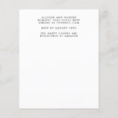 Fall Wedding Uitnodiging | Begroting (Achterkant)