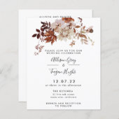 Fall Wedding Uitnodiging | Begroting (Voorkant / Achterkant)