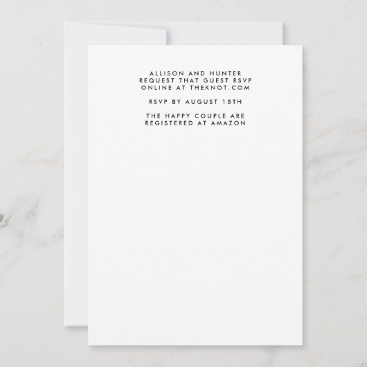 Fall Wedding Uitnodiging | Begrotingsbrochure (Achterkant)