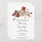 Fall Wedding Uitnodiging | Begrotingsbrochure (Voorkant / Achterkant)