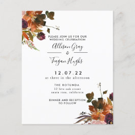 Fall Wedding Uitnodiging | Begrotingsbrochure Flyer