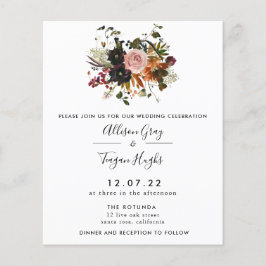 Fall Wedding Uitnodiging | Begrotingsbrochure Flyer
