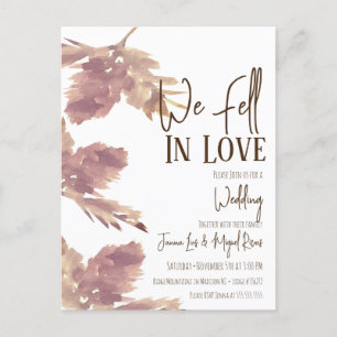 Fall Wedding Waterverf Leaf Brown Briefkaart