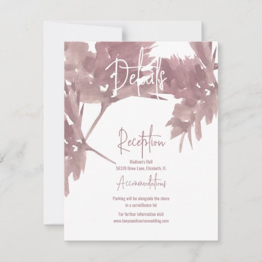 Fall Wedding Waterverf Leaf Details Kaart (Voorkant)