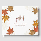 Fall Wedding Waterverf verlaat Custom Gastenboek (Voorkant)