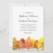 Fall Wedding Waterverf Woodland Kaart (Voorkant)
