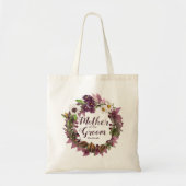 Fall Wedding Wreath Plum Moeder van Groom ID465 Tote Bag (Voorkant)