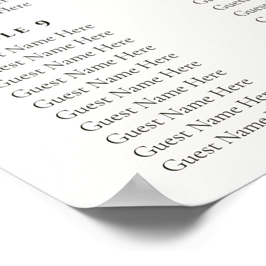 Fall Wedding Zitting Grafiek Poster (Hoek)