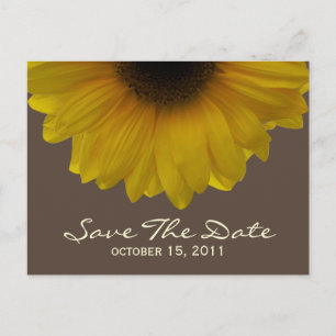 Fall Wedding Zonnebloem Save The Date Briefkaart