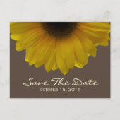 Fall Wedding Zonnebloem Save The Date Briefkaart (Voorkant)