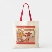 Fall Weekend Tote Bag – Cozy Seasonal Shopper (Achterkant)