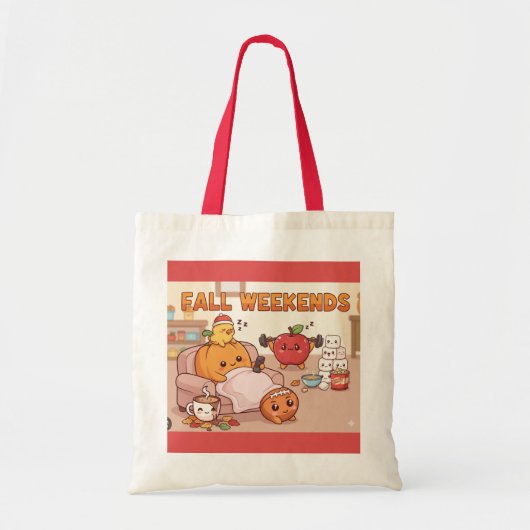 Fall Weekend Tote Bag – Cozy Seasonal Shopper (Voorkant)