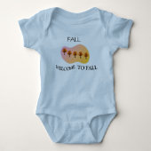 Fall Welcome To Fall Baby Light Blue Bodysuit (Voorkant)