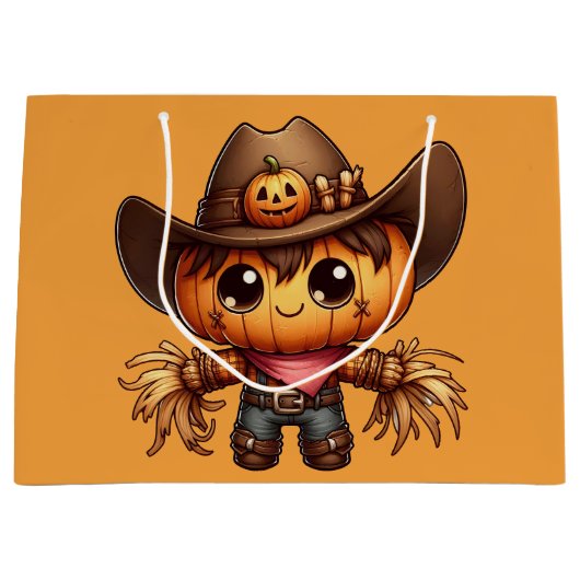 Fall Western Scarecrow  Groot Cadeauzakje (Voorkant)