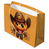 Fall Western Scarecrow Groot Cadeauzakje (Achterkant Gekanteld)
