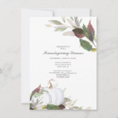 Fall WHITE PUMPKIN Friends Giving Dinner Kaart (Voorkant)