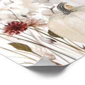 Fall Wilde Bloem Baby Shower Welkom Bord Poster (Hoek)