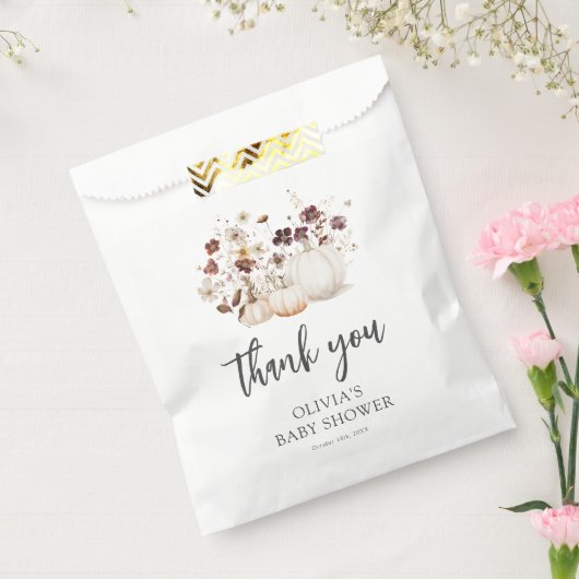 Fall Wildflower Baby Shower Bedankzakje (Gezegeld)