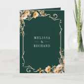 Fall Wildflower Crest Emerald QR Code Wedding (Voorkant)